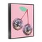 Stupell Industries Disco Cherries on Pink Framed Giclee Wall Art Design by Anna Quach